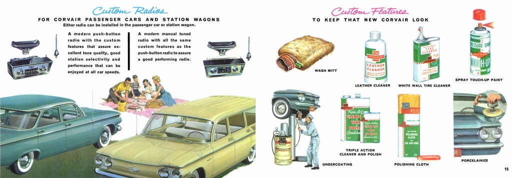 1961 Chevrolet Corvair Accessories Booklet Page 2